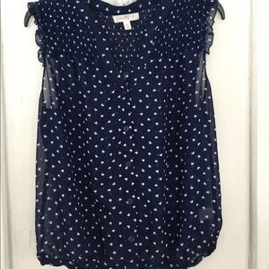 Heart ❤️ Print Sleeveless Blouse XL